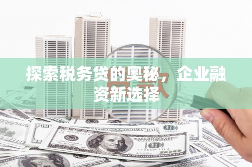 梅列探索税务贷的奥秘，企业融资新选择