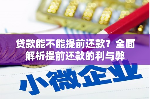 梅列贷款能不能提前还款？全面解析提前还款的利与弊